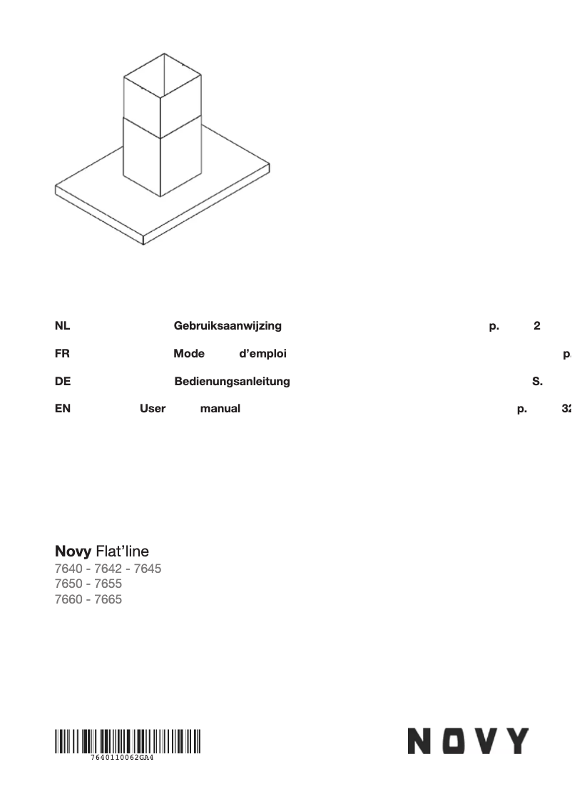Página 1 del manual Manual de usuario Novy Flat Line 7655