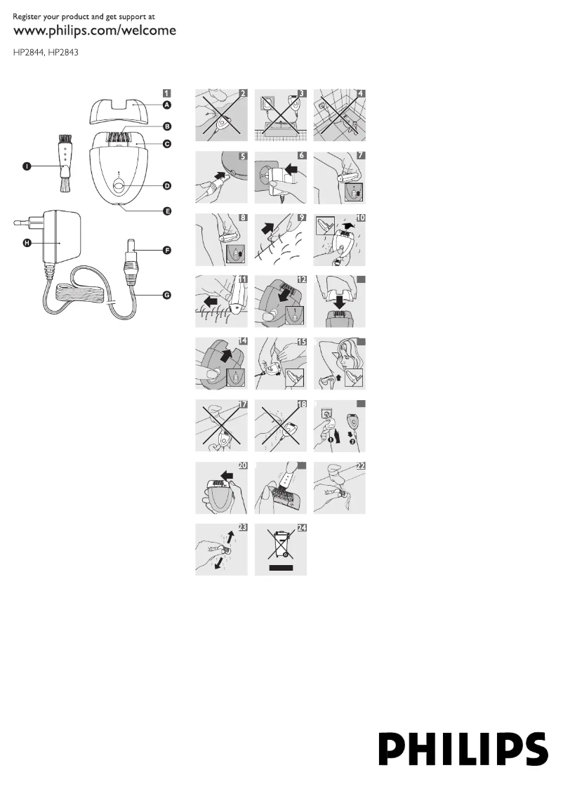 Página 1 del manual Manual de usuario Philips Satinelle HP2844