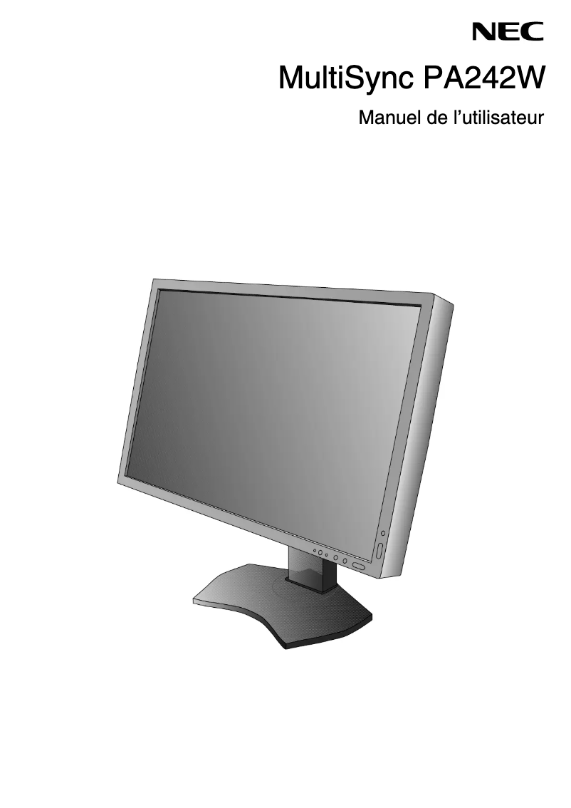 Imagen de la primera página del manual del dispositivo SpectraView 242