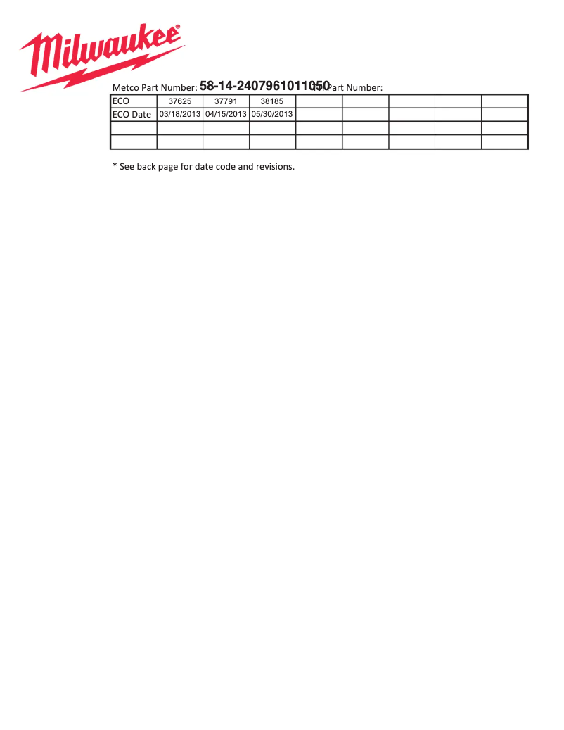 Página 1 del manual Manual de uso y mantenimiento Milwaukee 2408-22