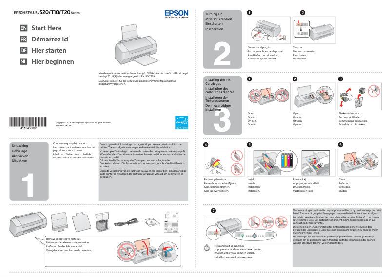 Página 1 del manual Manual de usuario Epson Stylus T10
