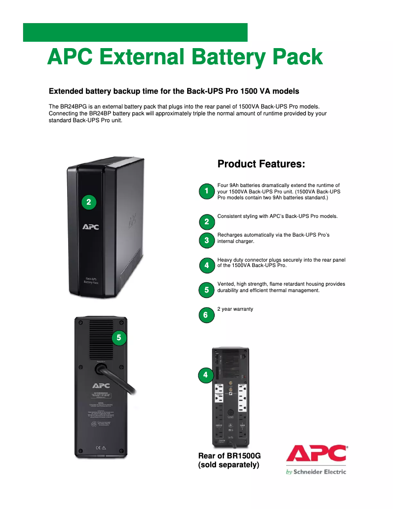 Imagen de la primera página del manual del dispositivo Back-UPS Pro BR24BPG