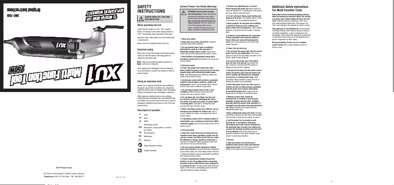 Imagen de la primera página del manual del dispositivo XMT-701U