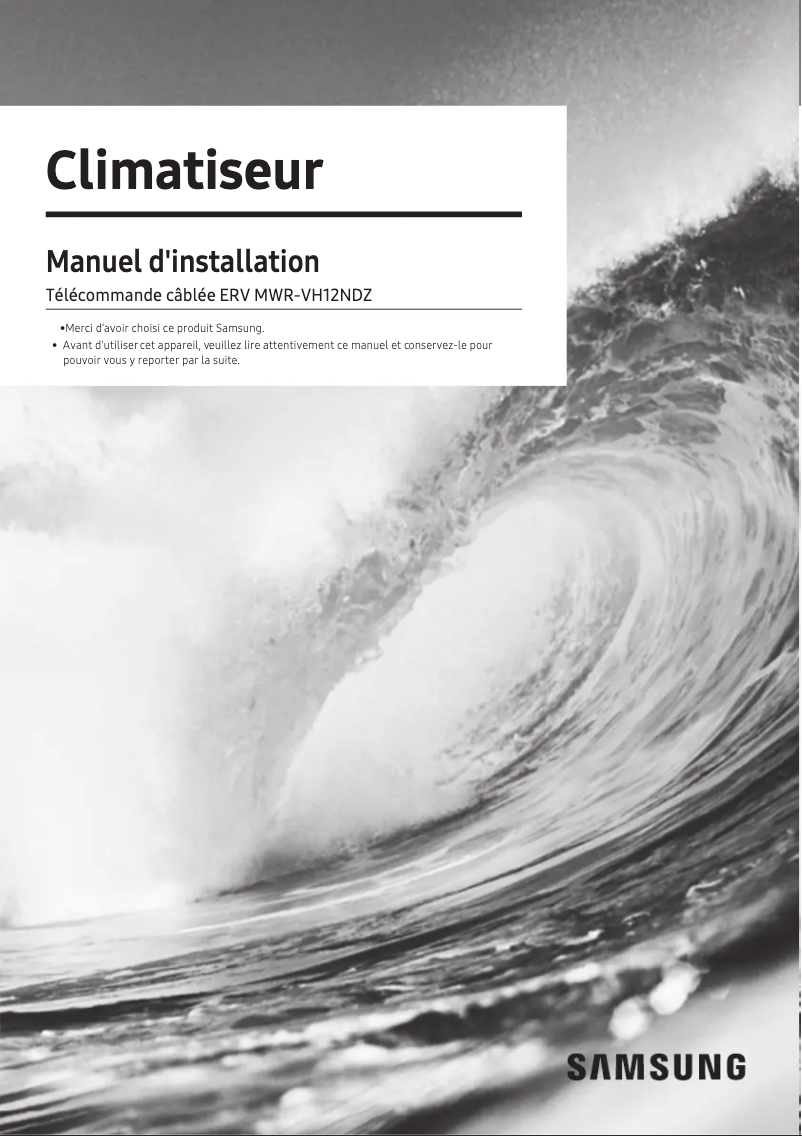 Página 1 del manual Guía de instalación Samsung MWR-VH12NDZ