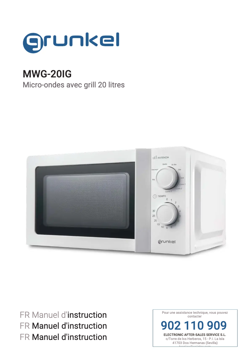 Imagen de la primera página del manual del dispositivo MWG-20IG