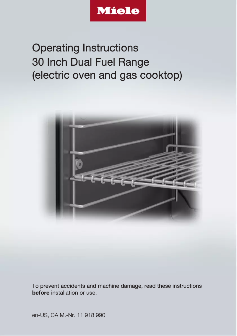 Página 1 del manual Guía de instalación Miele HR 1724-3 LP DF