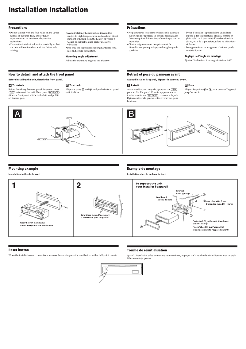 Imagen de la primera página del manual del dispositivo CDX-C480