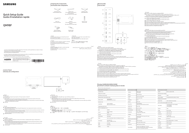 Imagen de la primera página del manual del dispositivo QM98F
