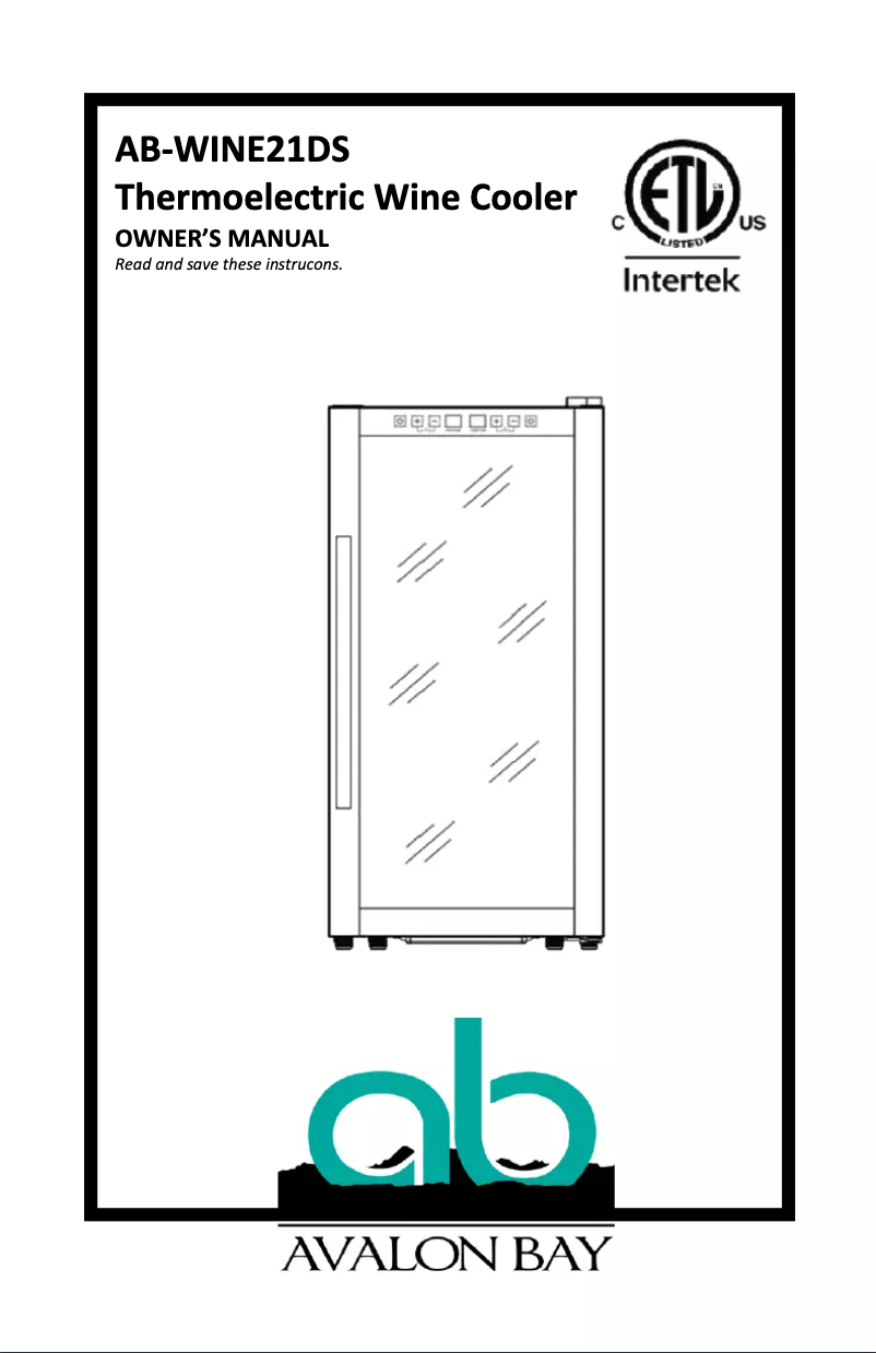 Imagen de la primera página del manual del dispositivo AB-WINE21DS