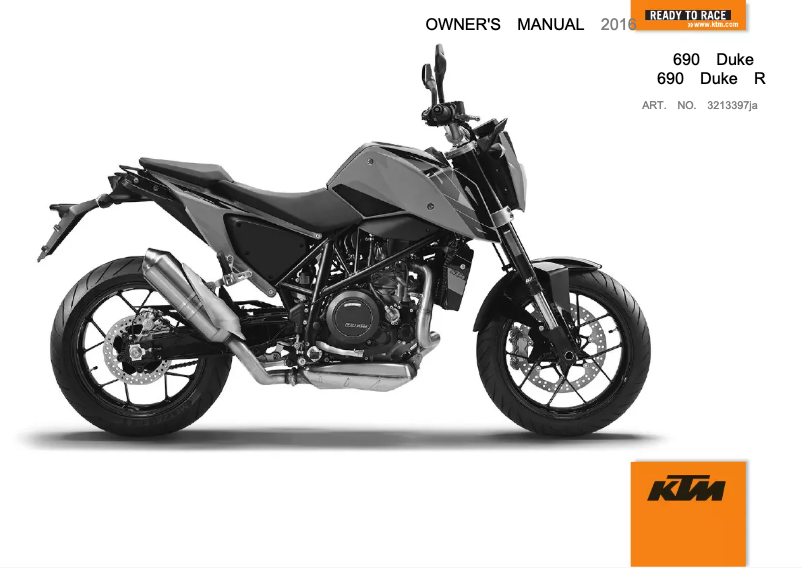Página 1 del manual Manual de usuario KTM 690 Duke (2016)