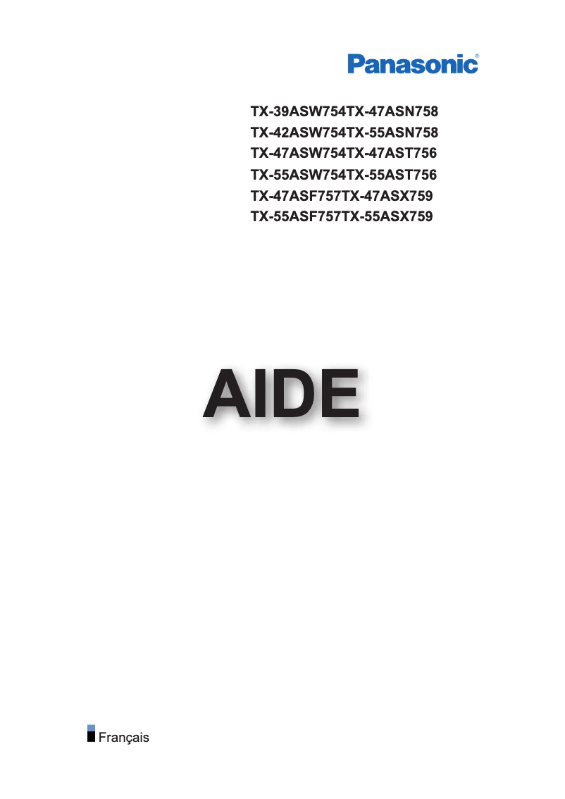 Página 1 del manual Manual de usuario Panasonic Viera TX-55ASW754