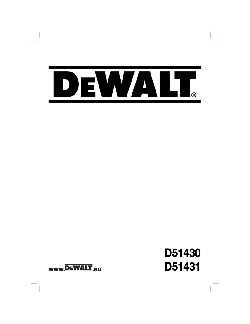 Página 1 del manual Manual de usuario DeWalt D51431