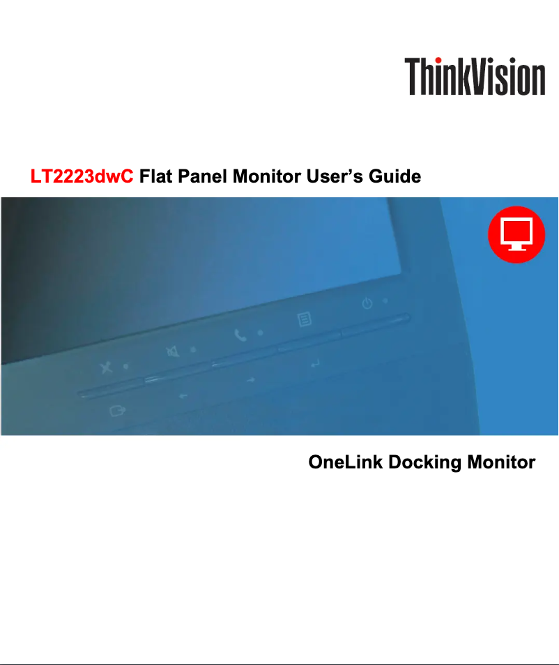 Página nº 1 - Manual de usuario Lenovo ThinkVision LT2223d