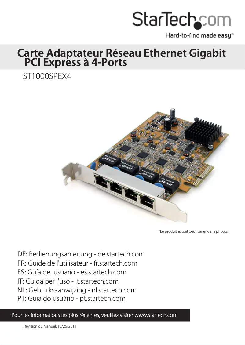 Página 1 del manual Manual de usuario StarTech.com ST1000SPEX4