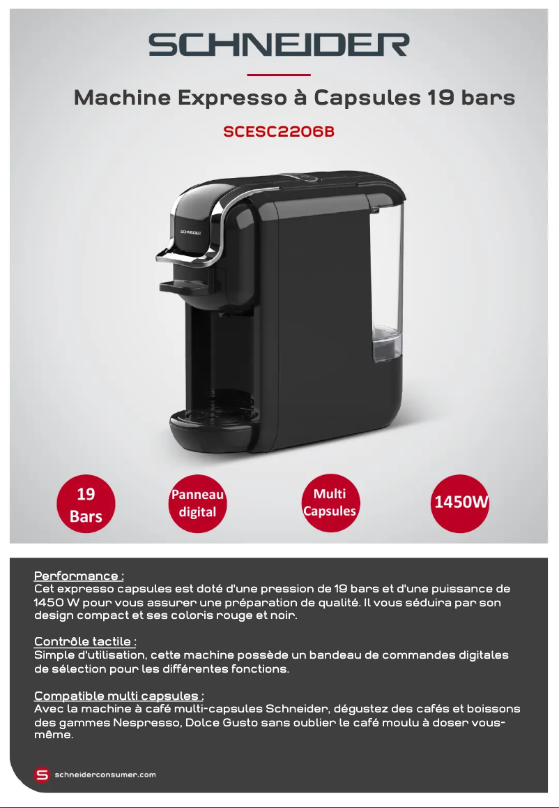 Página 1 del manual Ficha técnica Schneider SCESC2206B