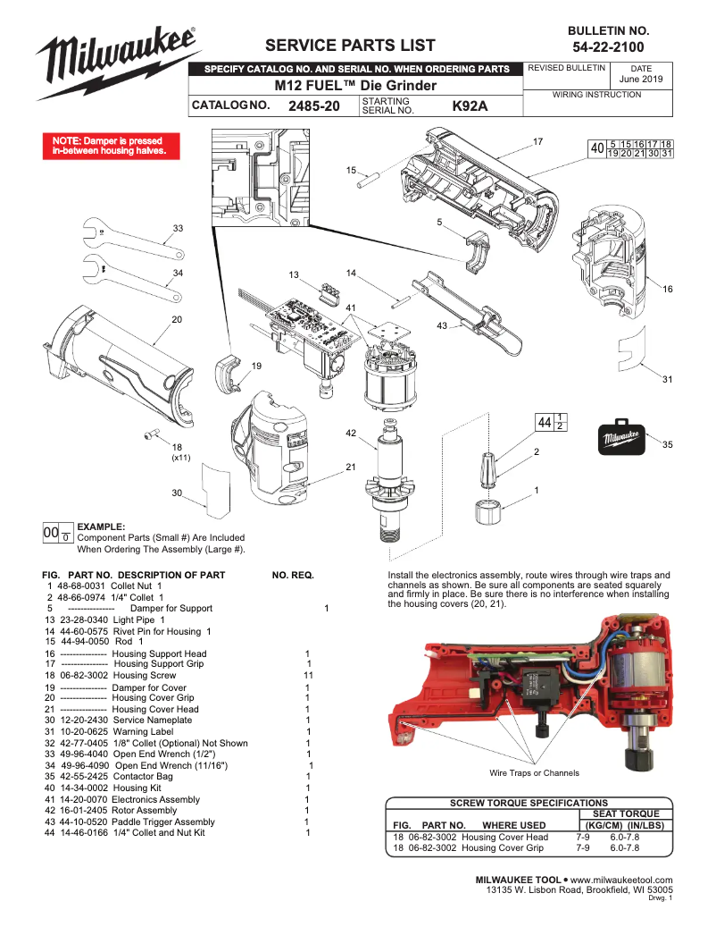 Página 1 del manual Manual de usuario Milwaukee 2485-20