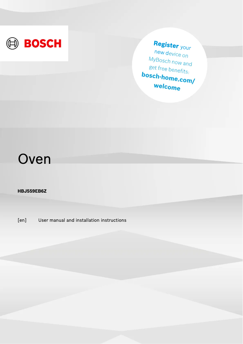 Página nº 1 - Guía de instalación Bosch HBJ559EB6Z