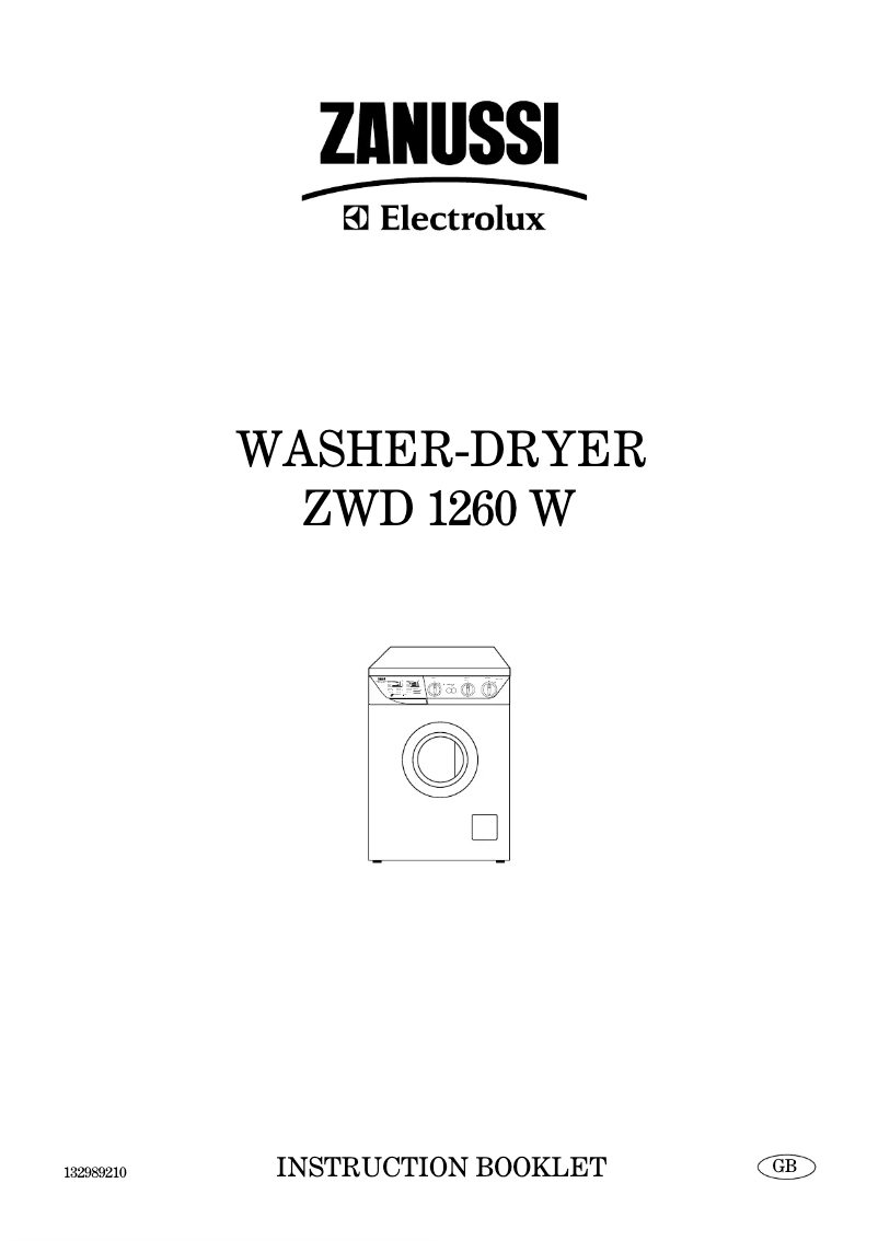 Página nº 1 - Manual de usuario Zanussi-Electrolux ZWD1260W