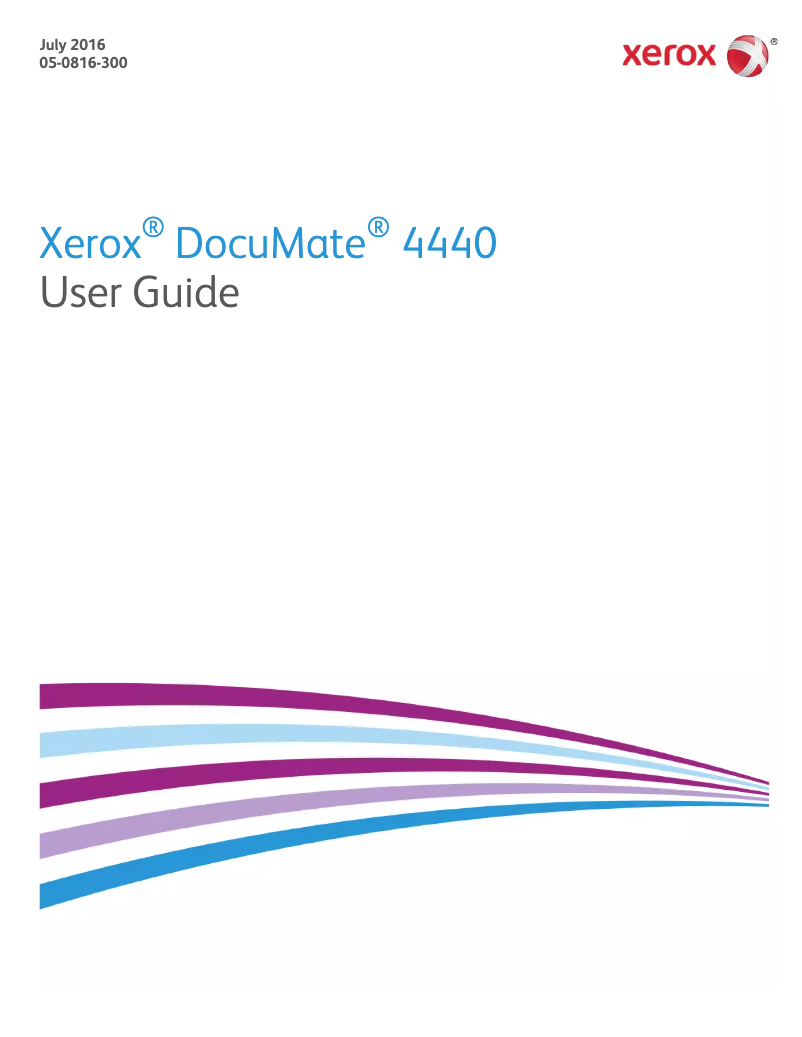 Página nº 1 - Manual de usuario Xerox DocuMate XDM4440