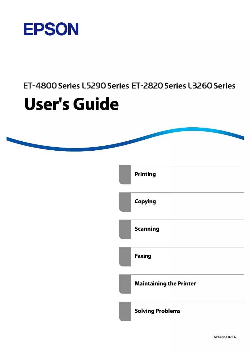 Imagen de la primera página del manual del dispositivo EcoTank L5298