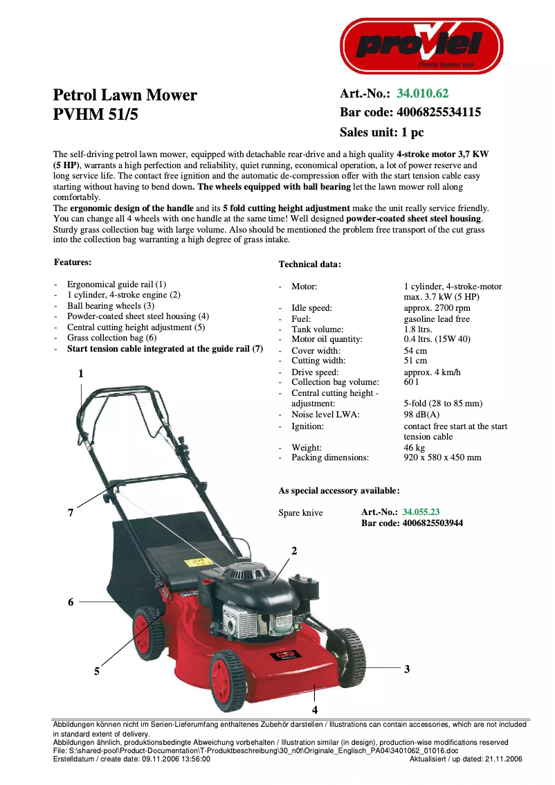 Imagen de la primera página del manual del dispositivo PVHM 51/5