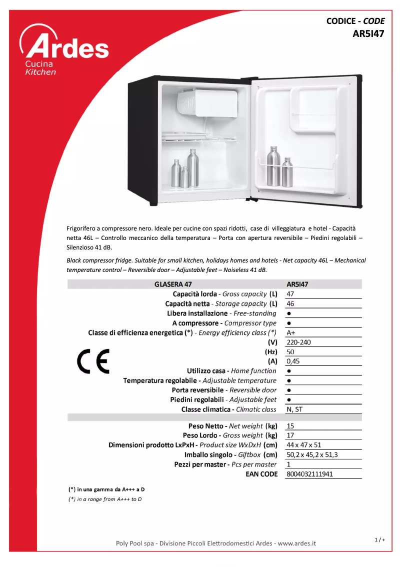 Página nº 1 - Ficha técnica Ardes AR5I47