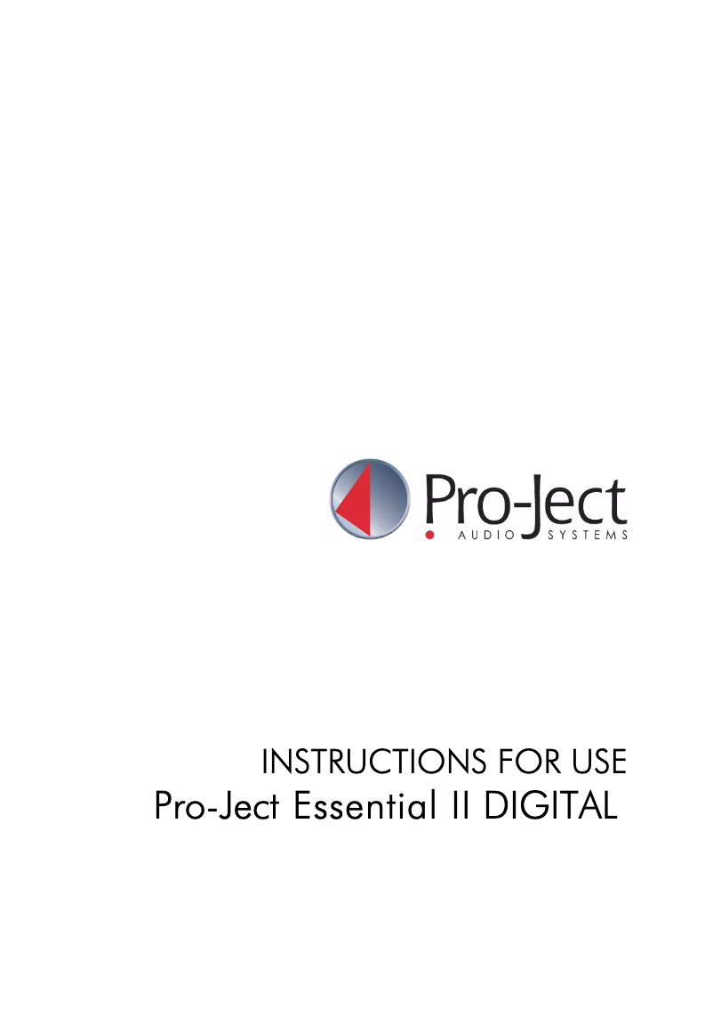 Página nº 1 - Manual de usuario Pro-Ject Essential II DIGITAL