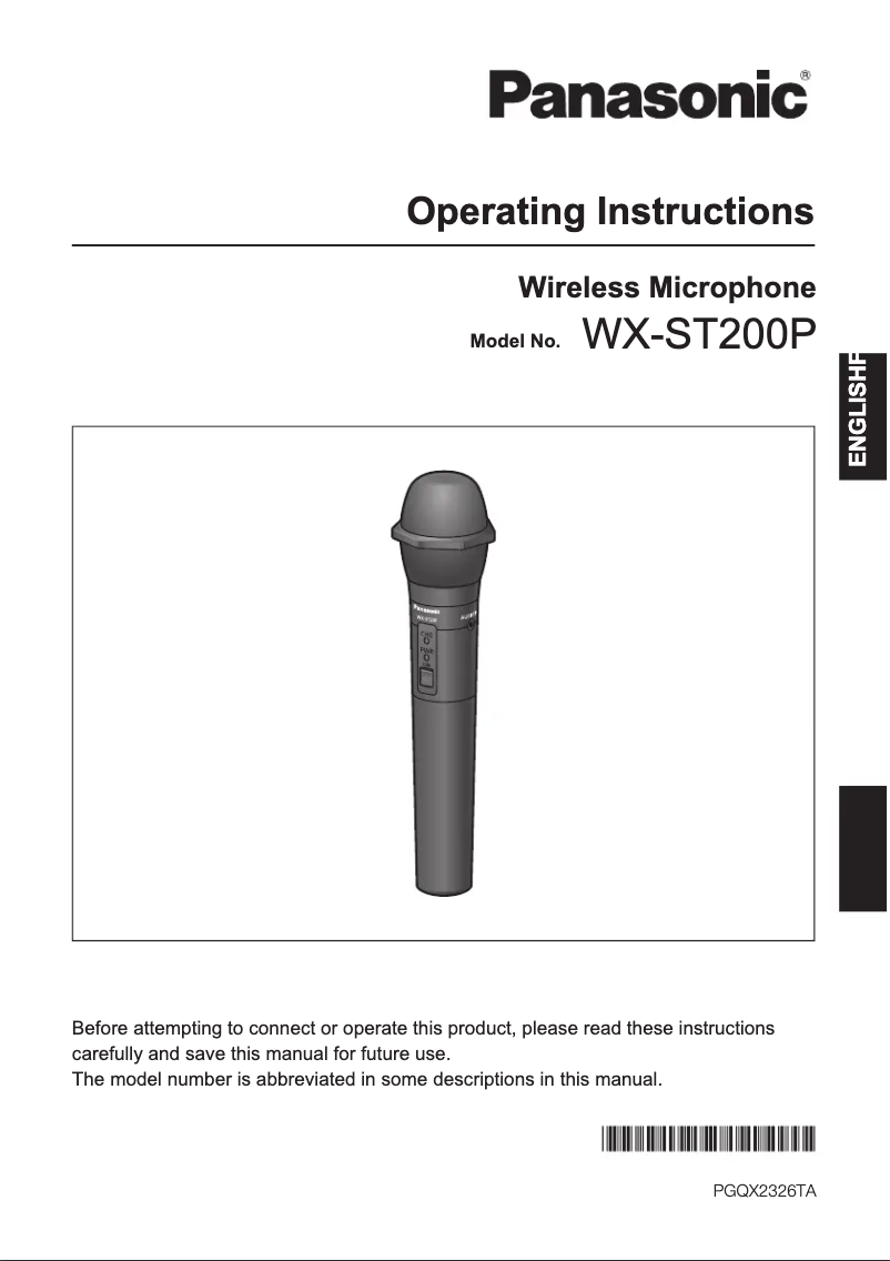 Imagen de la primera página del manual del dispositivo WX-ST200P