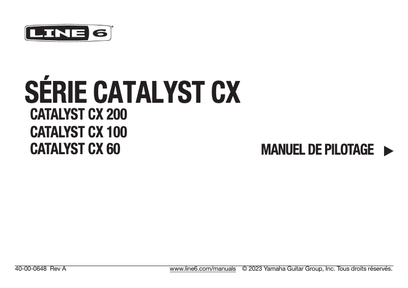 Página nº 1 - Manual de usuario Line 6 Catalyst CX 60
