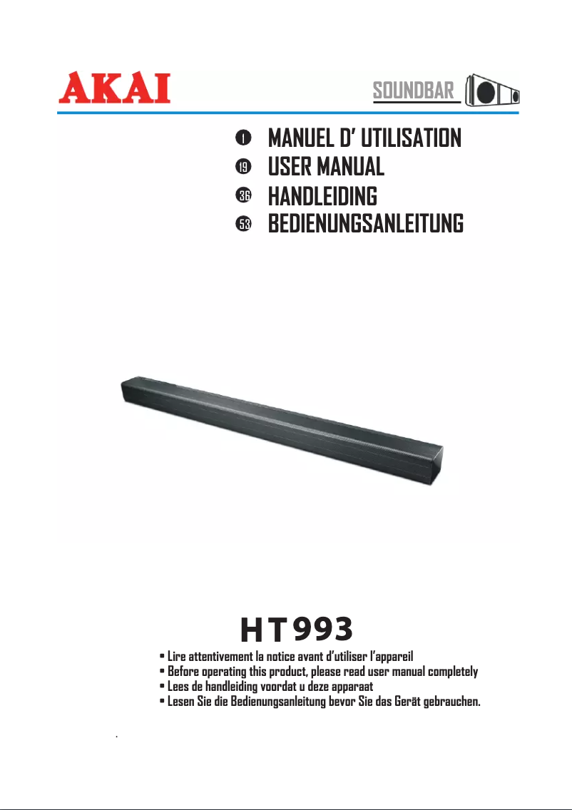 Página 1 del manual Manual de usuario AKAI HT 993