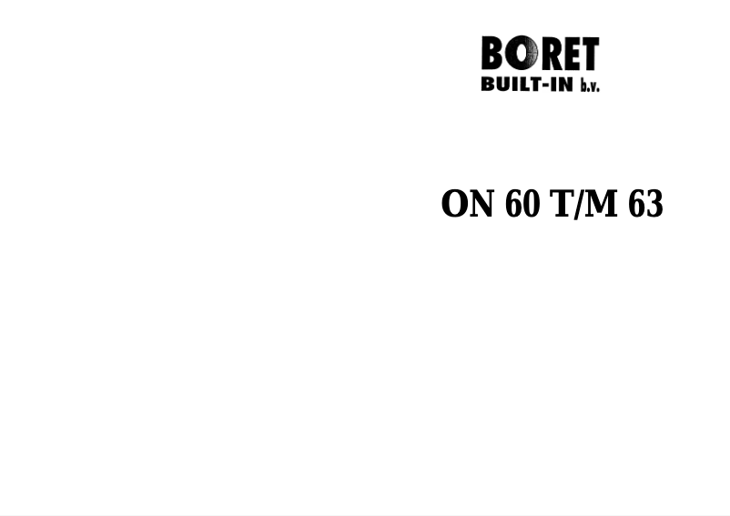 Página nº 1 - Manual de usuario Boretti ON 62