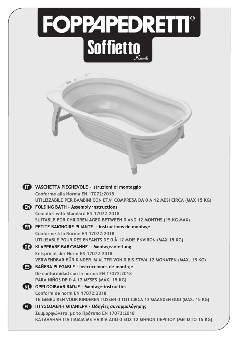 Imagen de la primera página del manual del dispositivo Soffietto