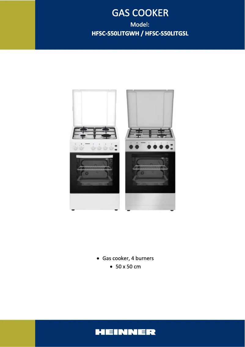 Página 1 del manual Manual de usuario Heinner HFSC-S50LITGSL