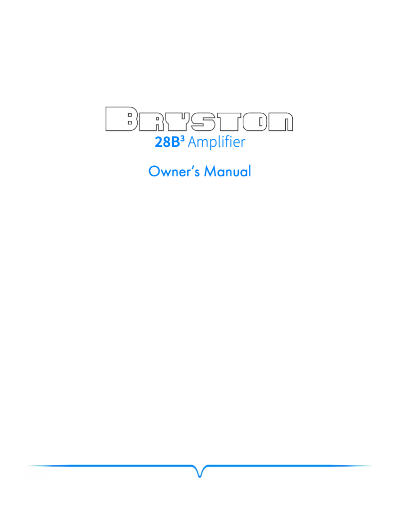 Página 1 del manual Manual de usuario Bryston 28B3