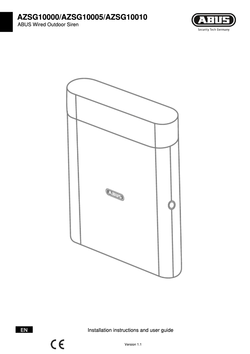 Página 1 del manual Manual de usuario Abus AZSG10011