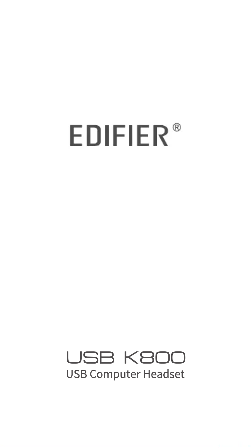 Página 1 del manual Manual de usuario Edifier USB K800