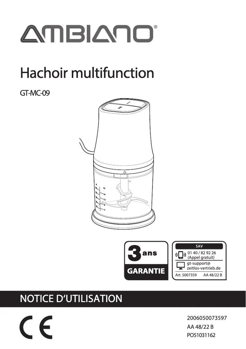 Página 1 del manual Manual de usuario Ambiano GT-MC-09