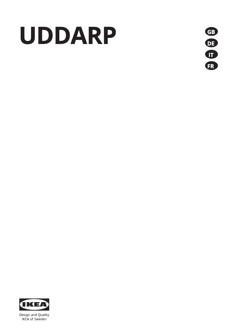 Página 1 del manual Manual de usuario Ikea UDDARP 205.281.52