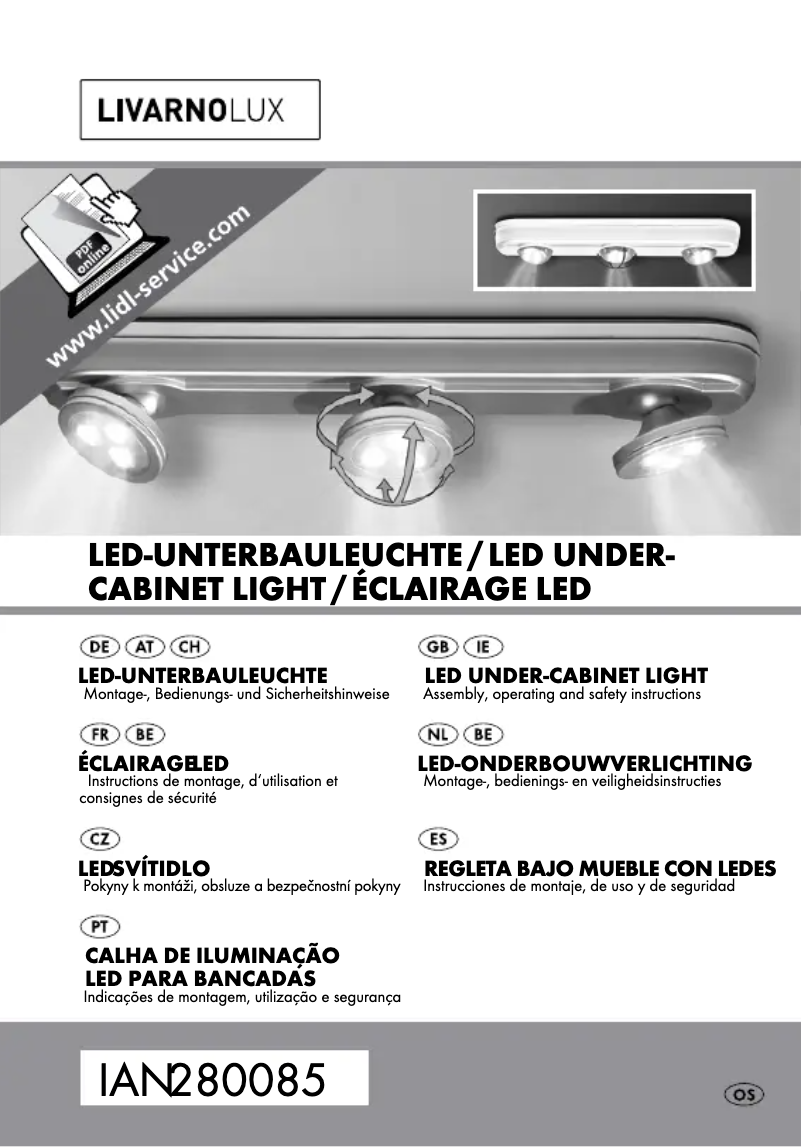 Imagen de la primera página del manual del dispositivo IAN 280085