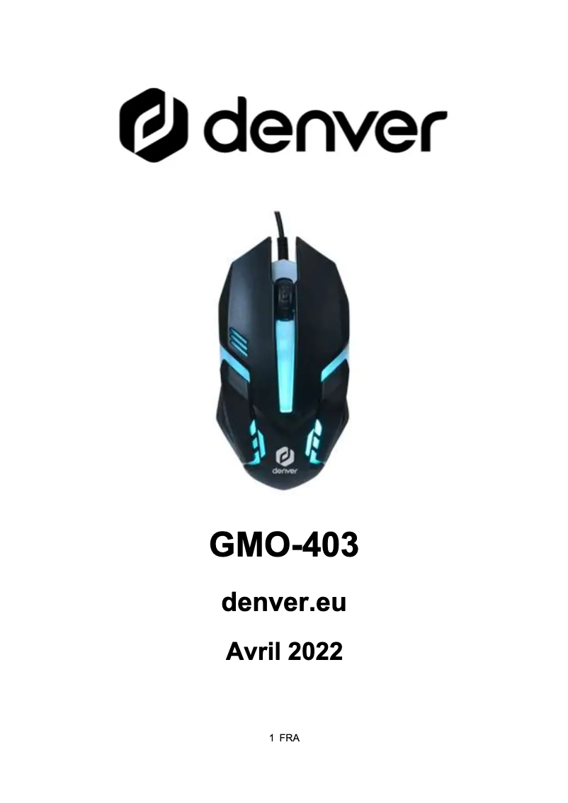 Página 1 del manual Manual de usuario Denver GMO-403