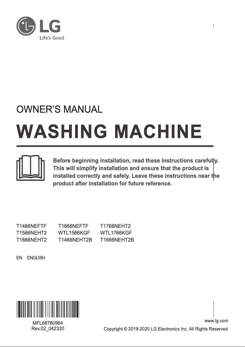 Imagen de la primera página del manual del dispositivo T1566NEHT2