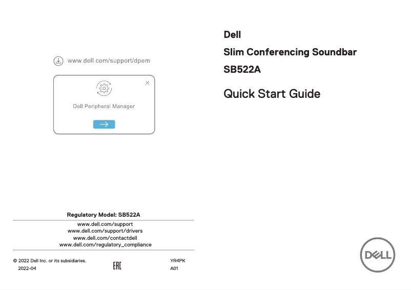 Imagen de la primera página del manual del dispositivo SB522A