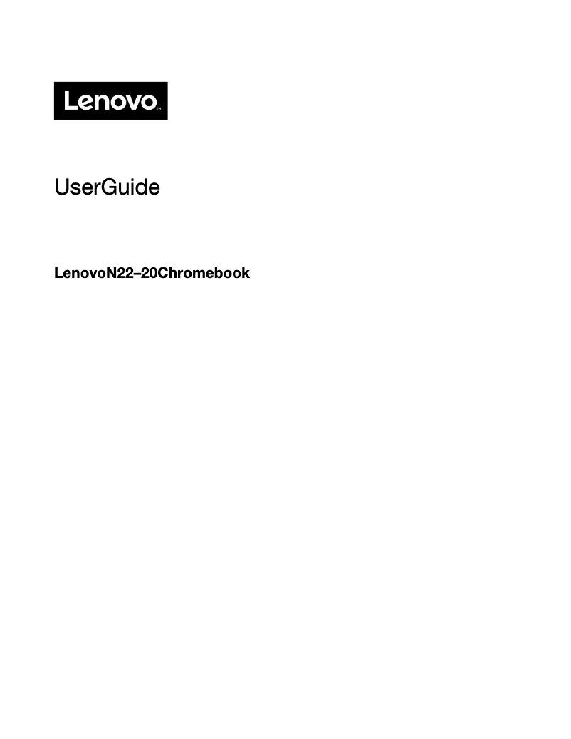 Página nº 1 - Manual de usuario Lenovo N22-20