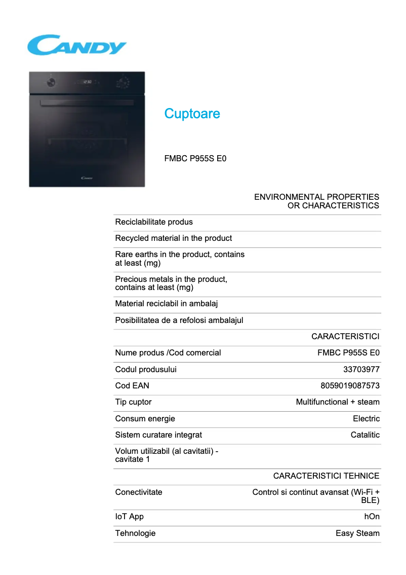 Imagen de la primera página del manual del dispositivo FMBC P955S E0