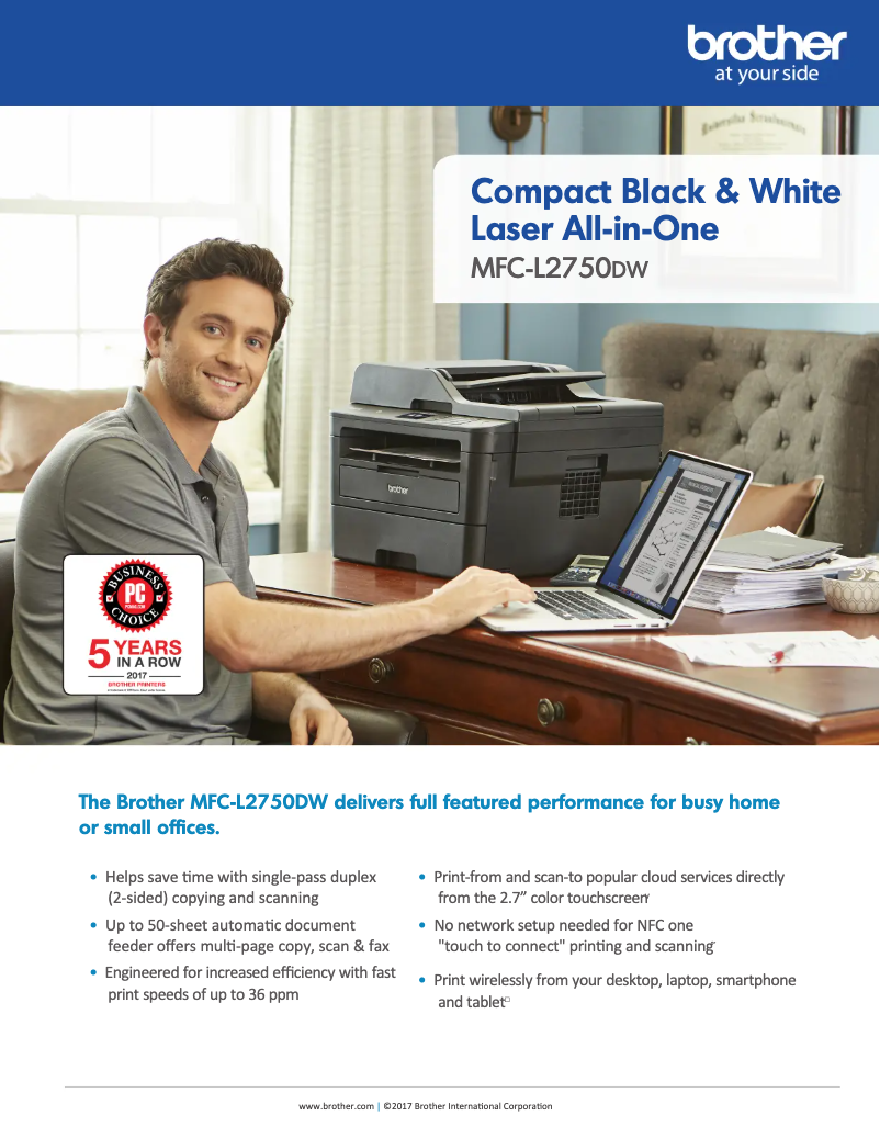 Página 1 del manual Folleto Brother MFC-L2750DW