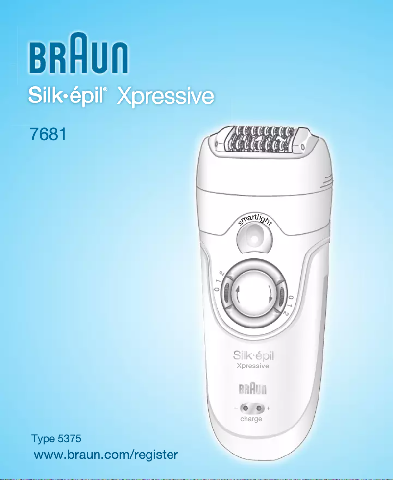 Página nº 1 - Manual de usuario Braun Silk-epil Xpressive 7681
