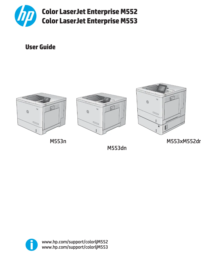 Página 1 del manual Manual de usuario HP Color LaserJet Enterprise M552DN