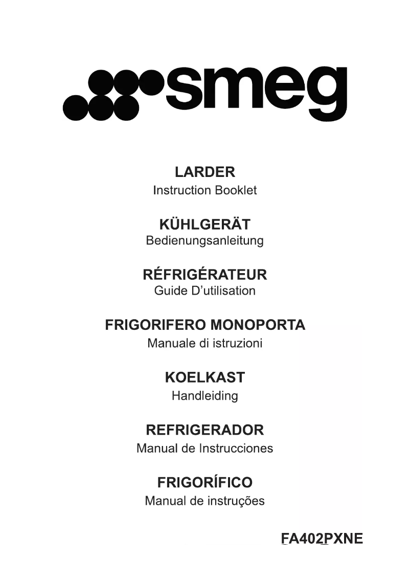 Página 1 del manual Manual de instrucciones Smeg FA402PXNE