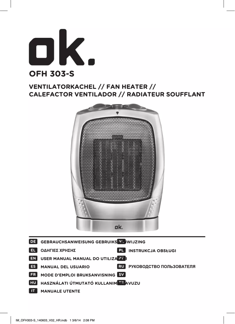 Página 1 del manual Manual de usuario OK OFH 303