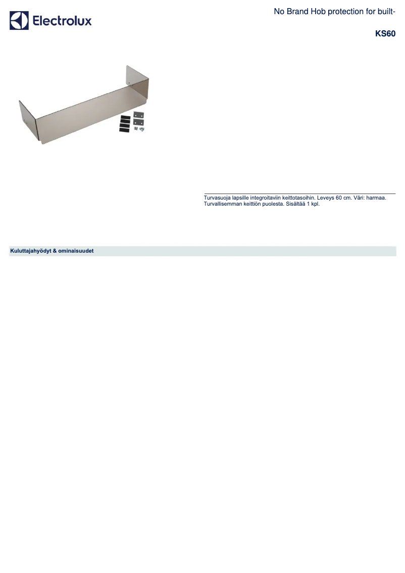 Imagen de la primera página del manual del dispositivo KS60